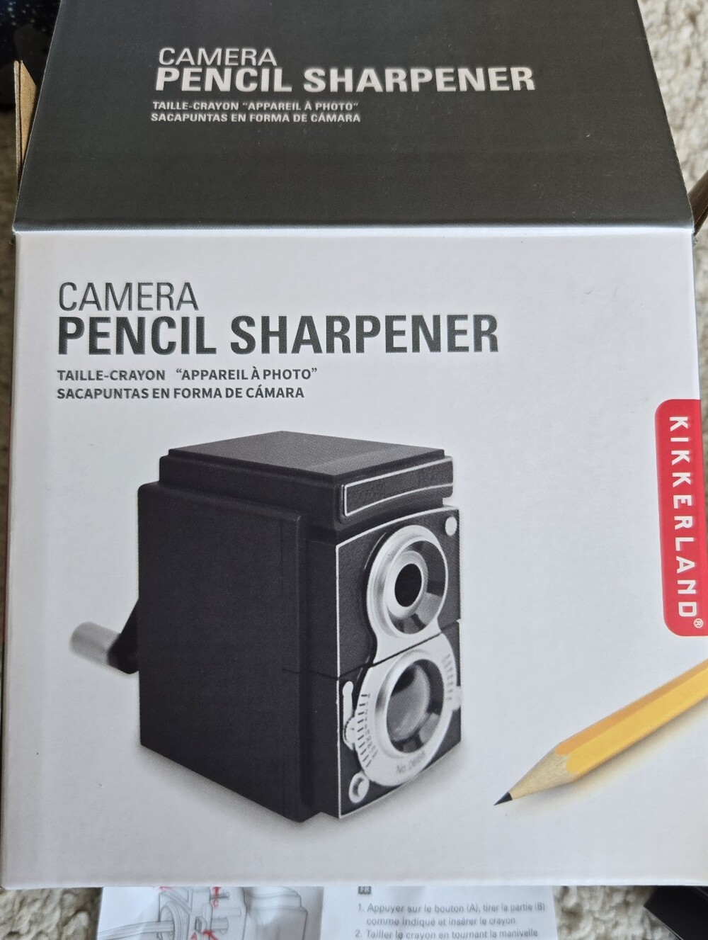 Kikkerland Camera Pencil Sharpener - Black
